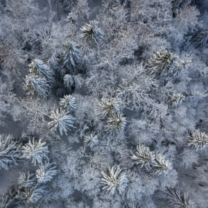 hiver alpin vu du ciel